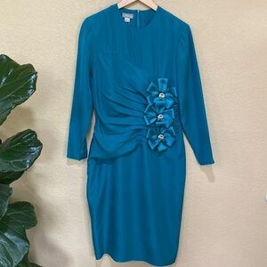 L. Perez Vintage 100% Silk Evening Dress